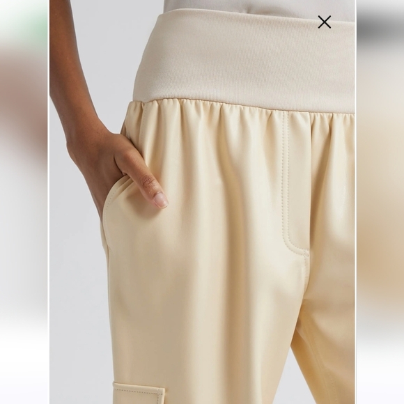 Cinq a Sept  Giles Faux Leather Jogger Pants XL - Picture 3 of 14